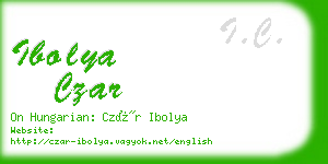 ibolya czar business card